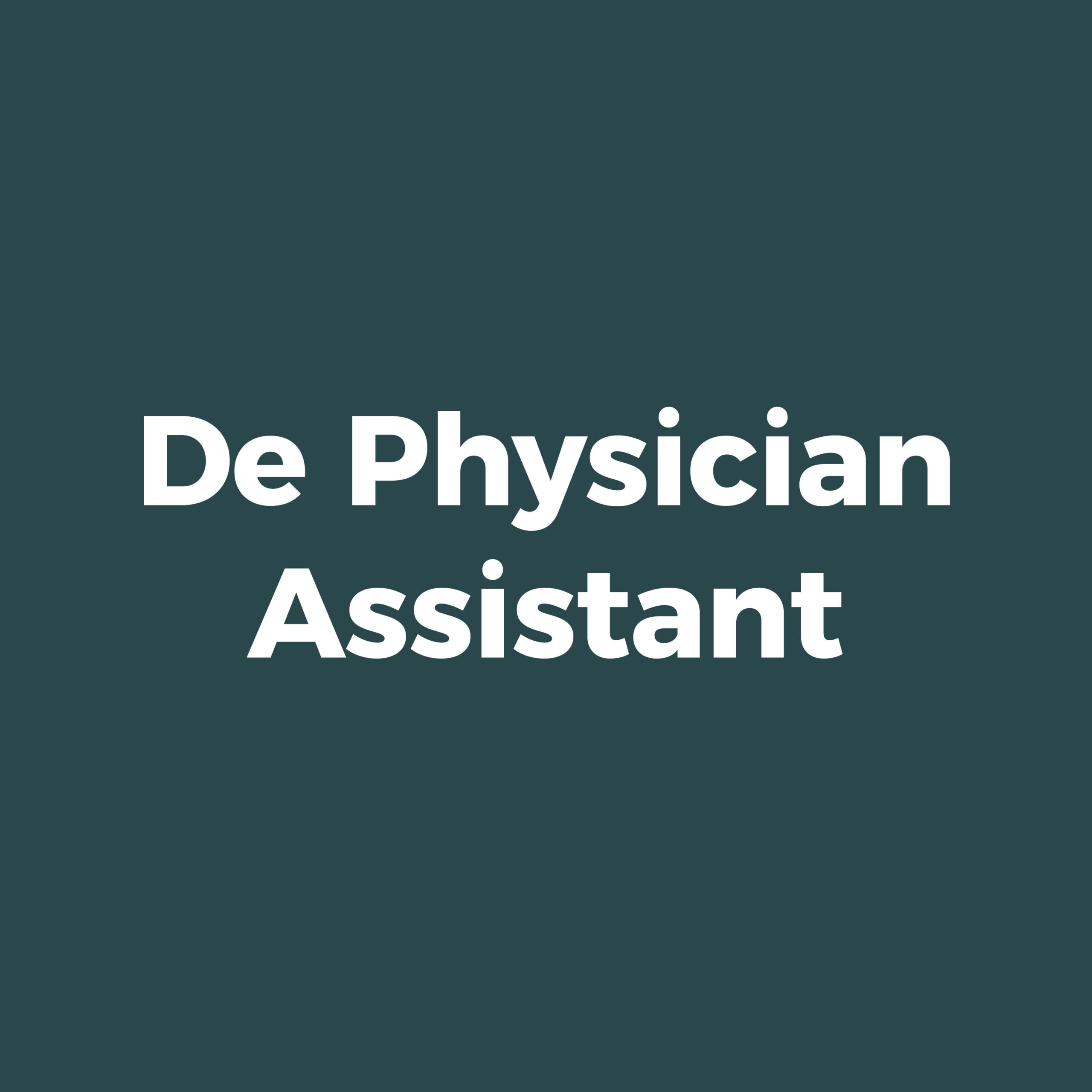 Wat is een Physician assistant?